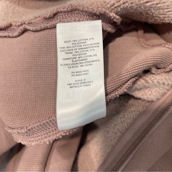 NWT Aritzia TNA Bubble Fleece Boyfriend Zip Hoodie Mauve Sz Medium - Picture 8 of 9